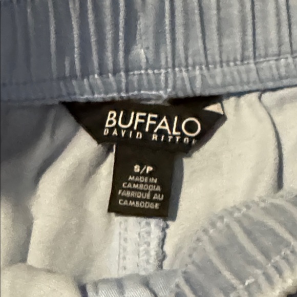 Small Powder Blue Buffalo Drawstring Shorts - Picture 5 of 8